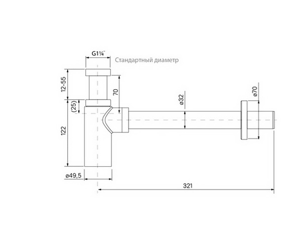 сифон для раковины IDDIS OPTIMA HOME